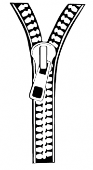 Aufkleber Reißverschluss